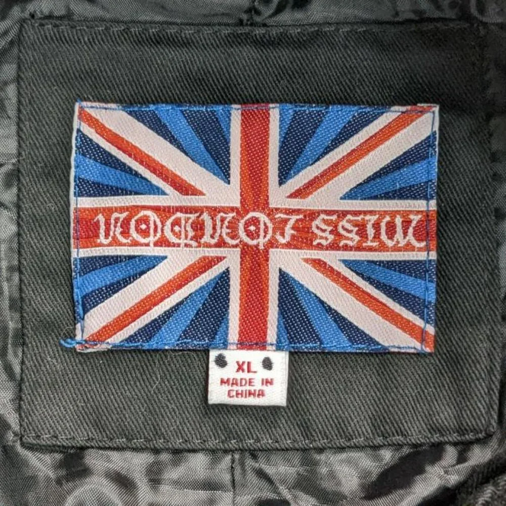 Miss London Woman's Jacket, Black, Juniors Size XL, Zip Up - Picture 7 of 8